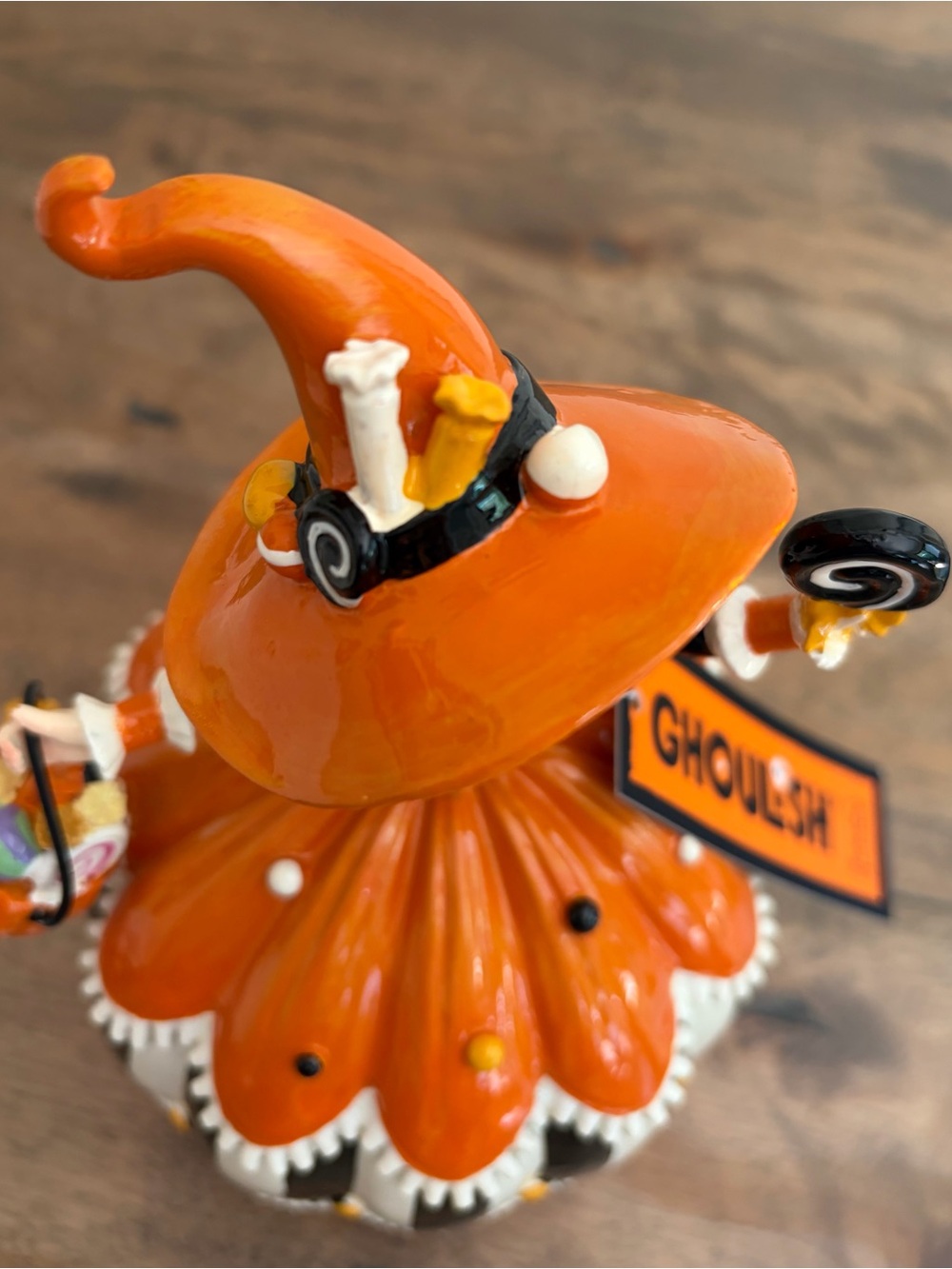Mackenzie Childs Inspired Halloween Witch Girl Pumpkin NWT - Picture 4 of 10